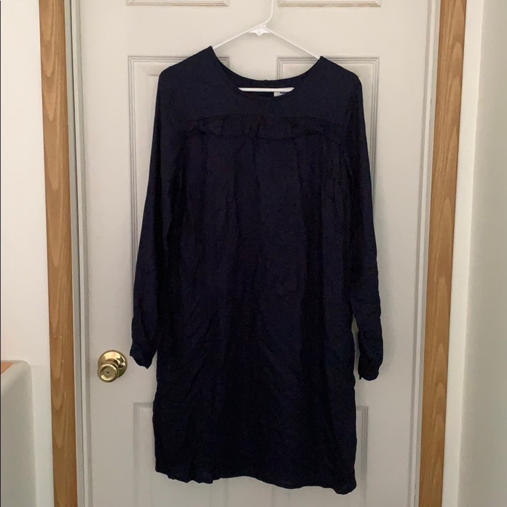 Navy long sleeved dress